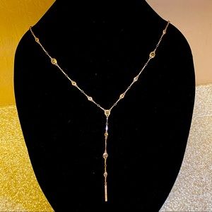 Anne Klein- Rose Gold drop necklace. 21 inches